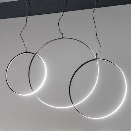 Ideal Lux - LED Lestenec na vrvici CIRCUS LED/29W/230V pr. 44 cm CRI 90 črna
