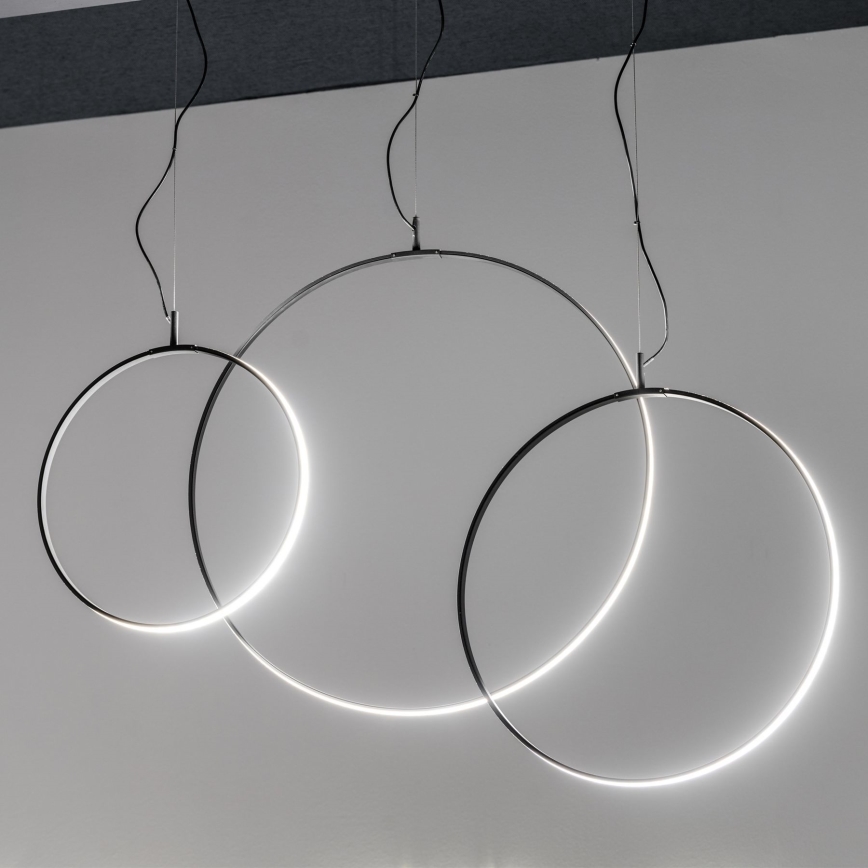 Ideal Lux - LED Lestenec na vrvici CIRCUS LED/29W/230V pr. 44 cm CRI 90 črna