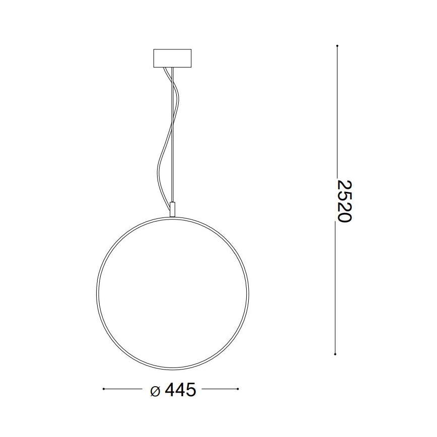 Ideal Lux - LED Lestenec na vrvici CIRCUS LED/29W/230V pr. 44 cm CRI 90 črna