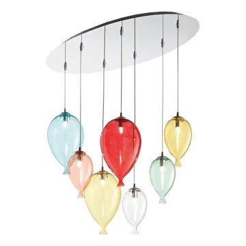Ideal Lux - LED Lestenec na vrvici CLOWN 7xG9/3W/230V 80 cm barven
