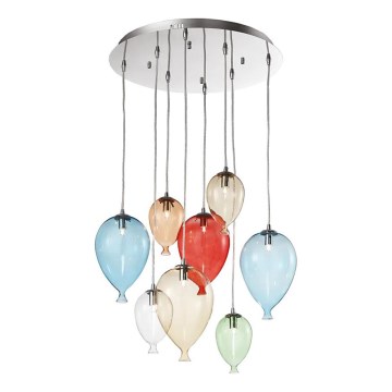 Ideal Lux - LED Lestenec na vrvici CLOWN 8xG9/3W/230V pr. 50 cm barven