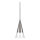 Ideal Lux - LED Lestenec na vrvici CONO 1xGU10/7W/230V pr. 15 cm CRI 90 mat krom