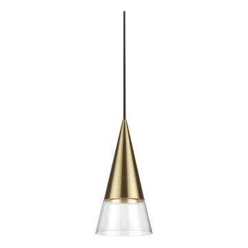 Ideal Lux - LED Lestenec na vrvici CONO 1xGU10/7W/230V pr. 15 cm CRI 90 medenina