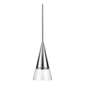 Ideal Lux - LED Lestenec na vrvici CONO 1xGU10/7W/230V pr. 15 cm CRI 90 sijajni krom