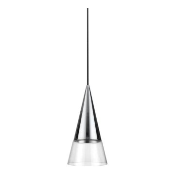 Ideal Lux - LED Lestenec na vrvici CONO 1xGU10/7W/230V pr. 15 cm CRI 90 sijajni krom