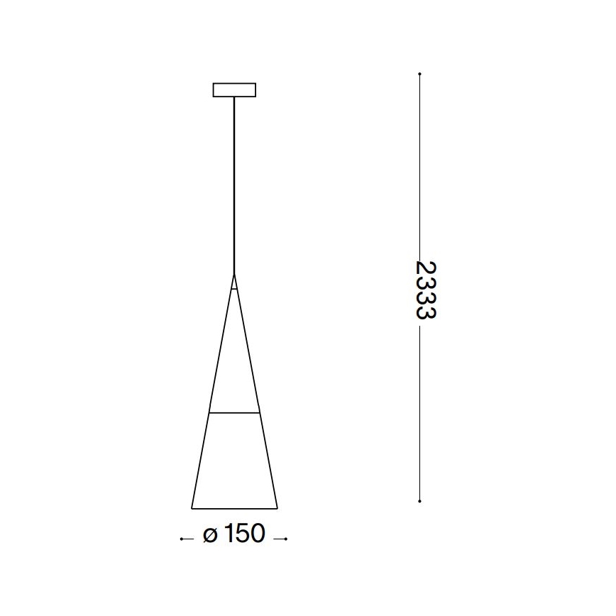 Ideal Lux - LED Lestenec na vrvici CONO 1xGU10/7W/230V pr. 15 cm CRI 90 sijajni krom