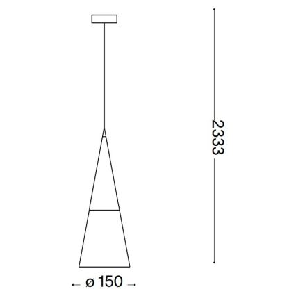 Ideal Lux - LED Lestenec na vrvici CONO 1xGU10/7W/230V pr. 15 cm CRI 90 sijajni krom