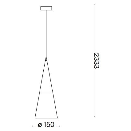 Ideal Lux - LED Lestenec na vrvici CONO 1xGU10/7W/230V pr. 15 cm CRI 90 medenina