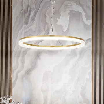 Ideal Lux - LED Lestenec na vrvici CROWN LED/30W/230V 3000K pr. 60 cm CRI 90 medenina