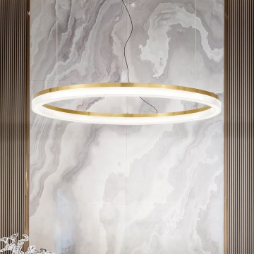 Ideal Lux - LED Lestenec na vrvici CROWN LED/42W/230V 3000K pr. 80 cm CRI 90 medenina