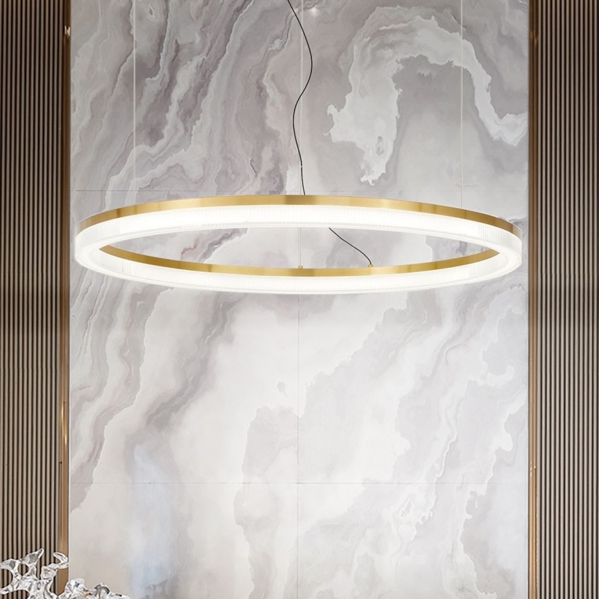 Ideal Lux - LED Lestenec na vrvici CROWN LED/42W/230V 3000K pr. 80 cm CRI 90 medenina