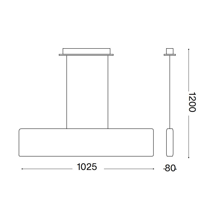 Ideal Lux - LED Lestenec na vrvici DESK LED/32W/230V 102,5 cm CRI 90 bela