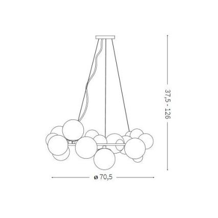 Ideal Lux - LED Lestenec na vrvici DNA 25xG9/3,2W/230V