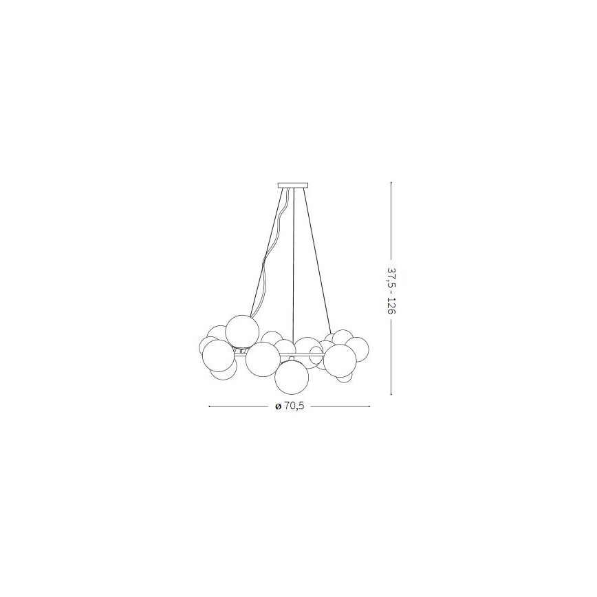 Ideal Lux - LED Lestenec na vrvici DNA 25xG9/3,2W/230V