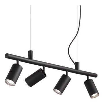 Ideal Lux - LED Lestenec na vrvici DYNAMITE 4xGU10/7W/230V CRI 90 črna