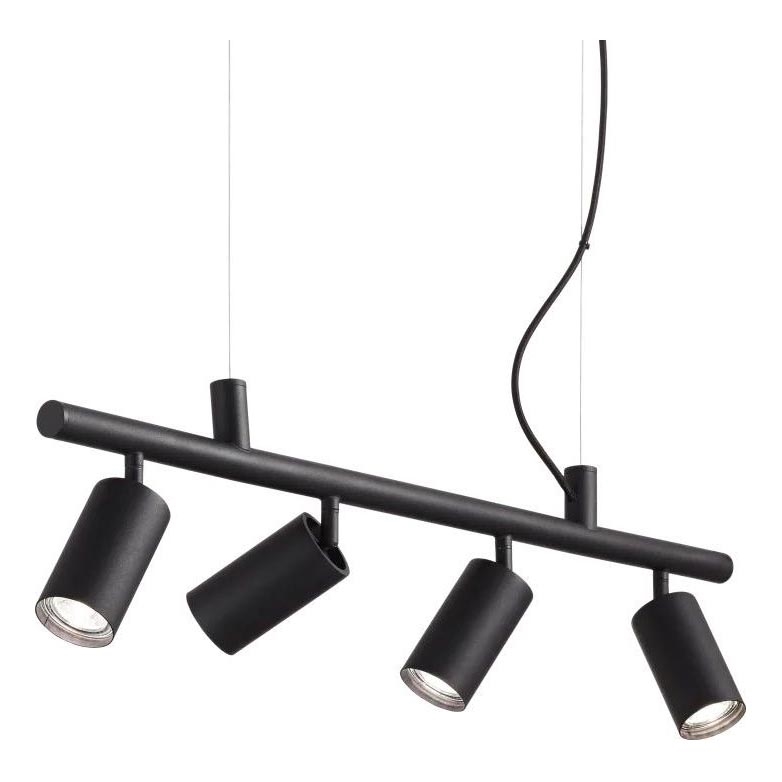 Ideal Lux - LED Lestenec na vrvici DYNAMITE 4xGU10/7W/230V CRI 90 črna