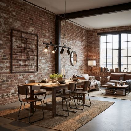 Ideal Lux - LED Lestenec na vrvici DYNAMITE 4xGU10/7W/230V CRI 90 črna