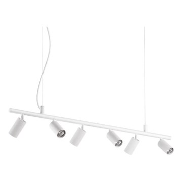 Ideal Lux - LED Lestenec na vrvici DYNAMITE 6xGU10/7W/230V CRI 90 bela