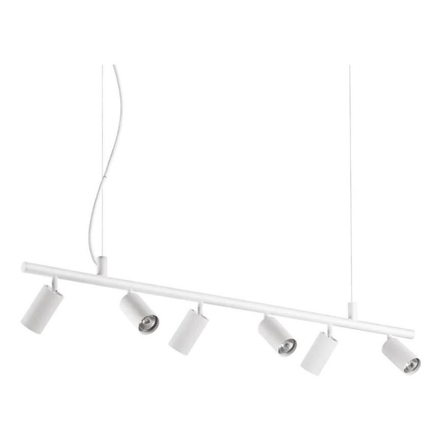 Ideal Lux - LED Lestenec na vrvici DYNAMITE 6xGU10/7W/230V CRI 90 bela