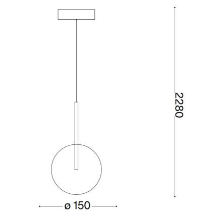 Ideal Lux - LED Lestenec na vrvici EQUINOXE 1xG4/2W/230V pr. 15 cm medenina/dimna