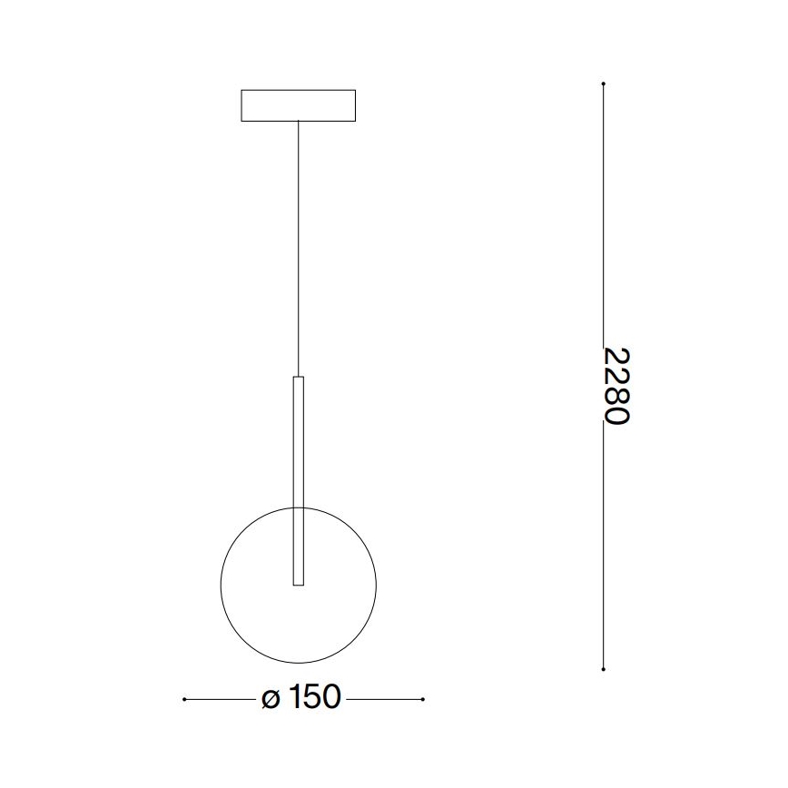 Ideal Lux - LED Lestenec na vrvici EQUINOXE 1xG4/2W/230V pr. 15 cm medenina/dimna