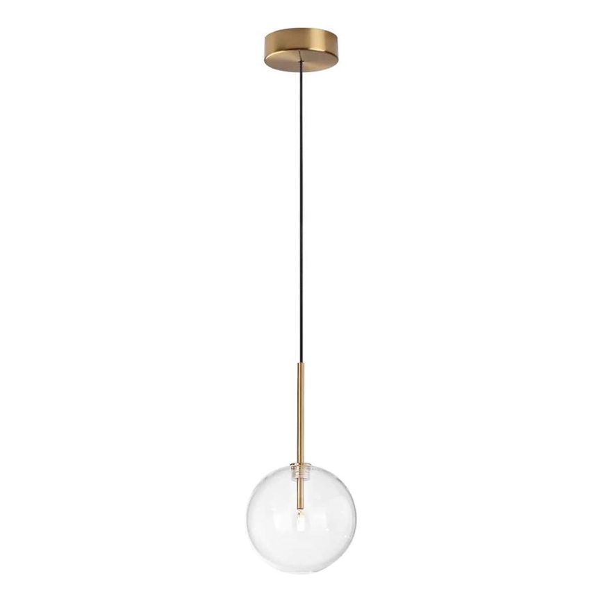 Ideal Lux - LED Lestenec na vrvici EQUINOXE 1xG4/2W/230V pr. 15 cm medenina/prozorna