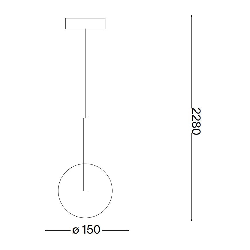 Ideal Lux - LED Lestenec na vrvici EQUINOXE 1xG4/2W/230V pr. 15 cm medenina/prozorna
