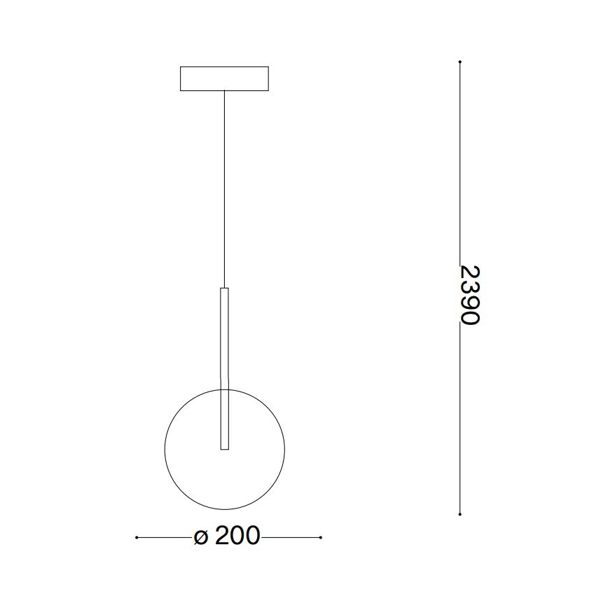 Ideal Lux - LED Lestenec na vrvici EQUINOXE 1xG4/2W/230V pr. 20 cm sijajni krom/dimna