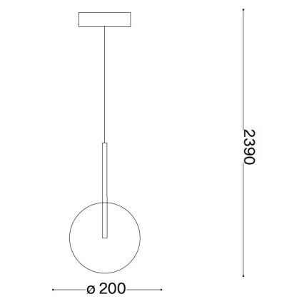Ideal Lux - LED Lestenec na vrvici EQUINOXE 1xG4/2W/230V pr. 20 cm medenina/dimna