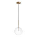 Ideal Lux - LED Lestenec na vrvici EQUINOXE 1xG4/2W/230V pr. 20 cm medenina/prozorna