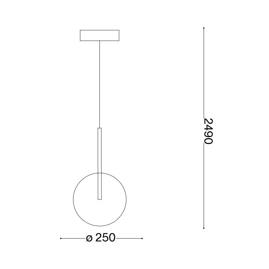 Ideal Lux - LED Lestenec na vrvici EQUINOXE 1xG4/2W/230V pr. 25 cm medenina/dimna