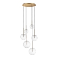 Ideal Lux - LED Lestenec na vrvici EQUINOXE 6xG4/2W/230V pr. 65 cm medenina/prozorna