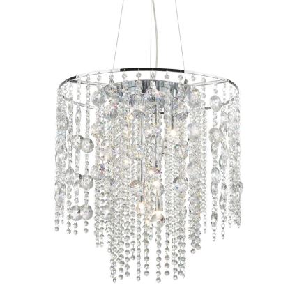 Ideal Lux - LED Kristalni lestenec na vrvici EVASIONE 10xG9/3W/230V pr. 51 cm sijajni krom