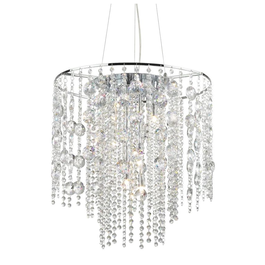 Ideal Lux - LED Kristalni lestenec na vrvici EVASIONE 10xG9/3W/230V pr. 51 cm sijajni krom
