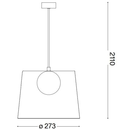 Ideal Lux - LED Lestenec na vrvici FADE 1xG9/3W/230V pr. 27,3 cm baker/dimna