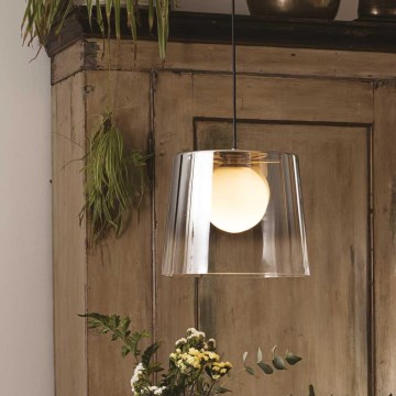Ideal Lux - LED Lestenec na vrvici FADE 1xG9/3W/230V pr. 27,3 cm zlata/dimna