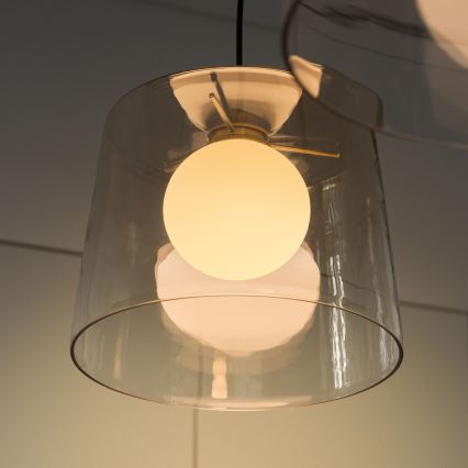 Ideal Lux - LED Lestenec na vrvici FADE 1xG9/3W/230V pr. 27,3 cm zlata/dimna