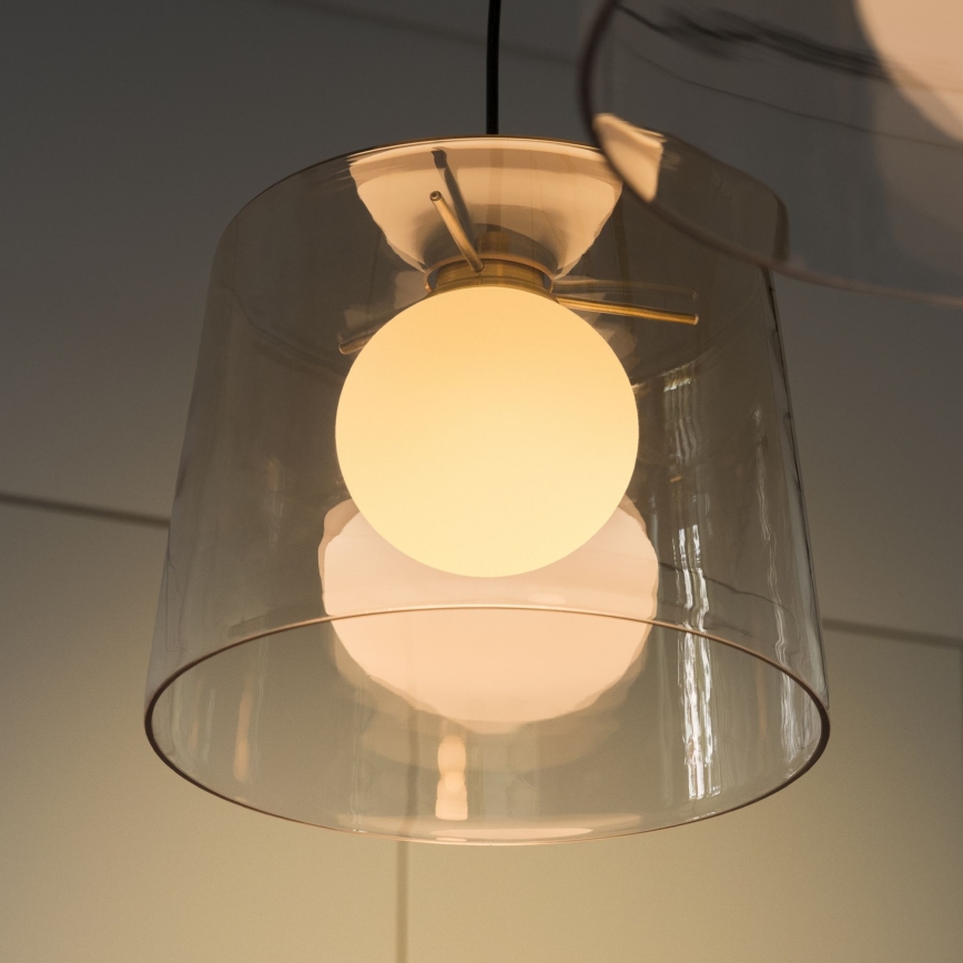 Ideal Lux - LED Lestenec na vrvici FADE 1xG9/3W/230V pr. 27,3 cm zlata/dimna