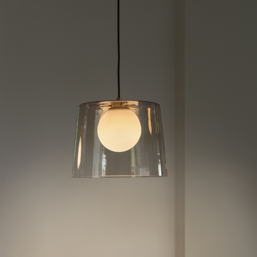 Ideal Lux - LED Lestenec na vrvici FADE 1xG9/3W/230V pr. 27,3 cm zlata/dimna