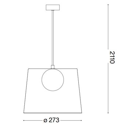 Ideal Lux - LED Lestenec na vrvici FADE 1xG9/3W/230V pr. 27,3 cm zlata/dimna