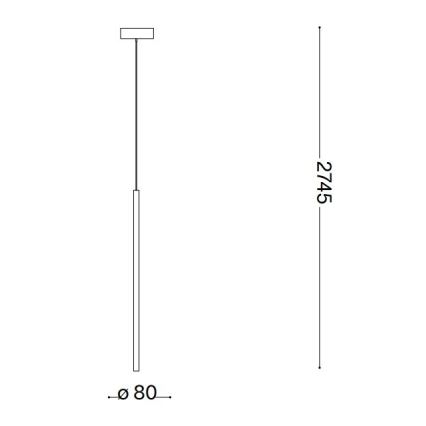 Ideal Lux - LED Lestenec na vrvici FILO LED/3,5W/230V 3000K CRI 90 bela