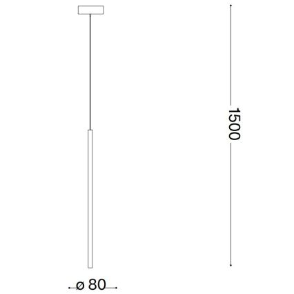 Ideal Lux - LED Lestenec na vrvici FILO LED/3,5W/230V 3000K CRI 90 medenina