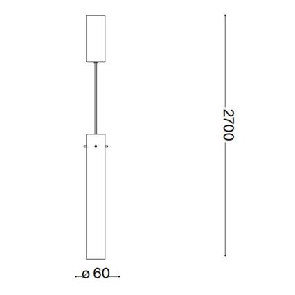 Ideal Lux - LED Lestenec na vrvici FLAM LED/10W/230V pr. 6 cm CRI 90 siva