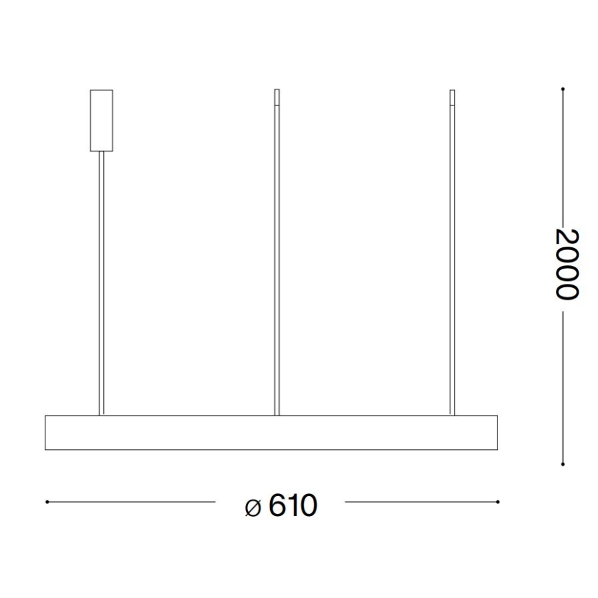 Ideal Lux - LED Lestenec na vrvici GEMINI LED/48W/230V pr. 61 cm CRI 90 zlata