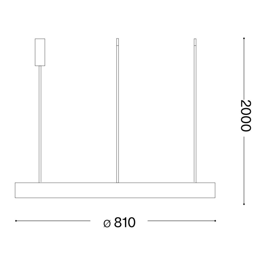 Ideal Lux - LED Lestenec na vrvici GEMINI LED/59W/230V pr. 81 cm CRI 90 zlata