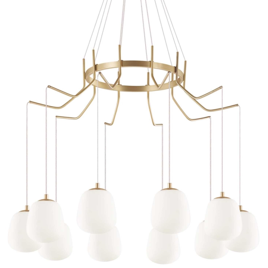 Ideal Lux - LED Lestenec na vrvici KAROUSEL 10xG9/3W/230V pr. 82,5 cm medenina