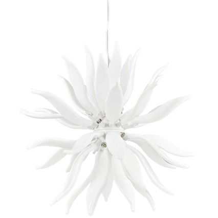 Ideal Lux - LED Lestenec na vrvici LEAVES 12xG9/3W/230V pr. 80 cm bela