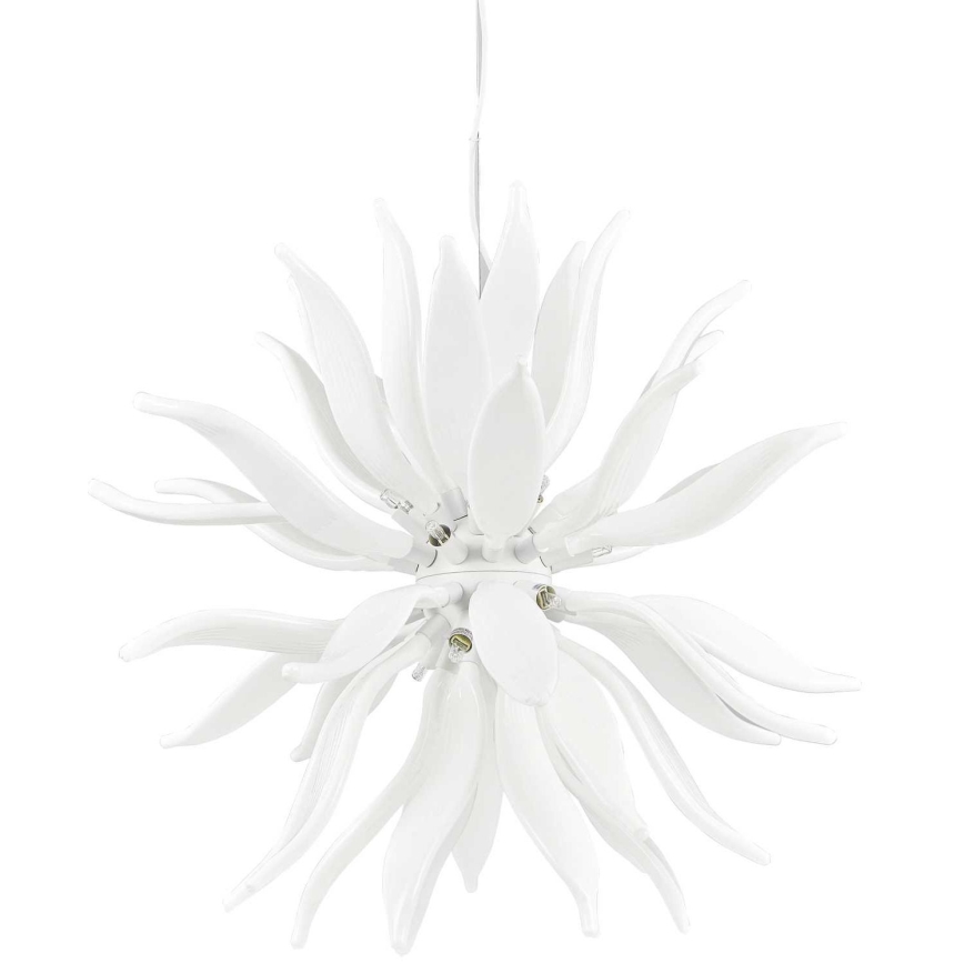 Ideal Lux - LED Lestenec na vrvici LEAVES 12xG9/3W/230V pr. 80 cm bela