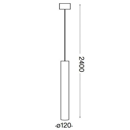 Ideal Lux - LED Lestenec na vrvici LOOK 1xGU10/10W/230V črna