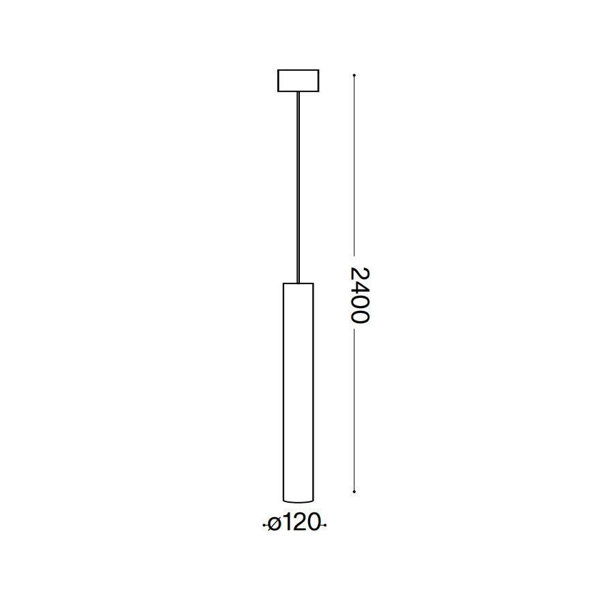 Ideal Lux - LED Lestenec na vrvici LOOK 1xGU10/10W/230V črna
